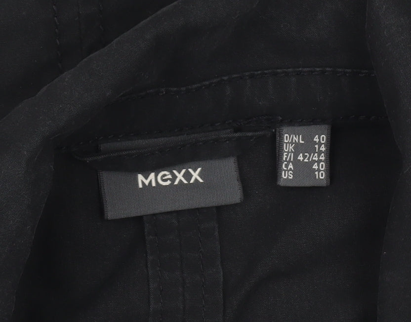 Mexx Womens Black Blazer Jacket UK 14 Classic Cotton Twill
