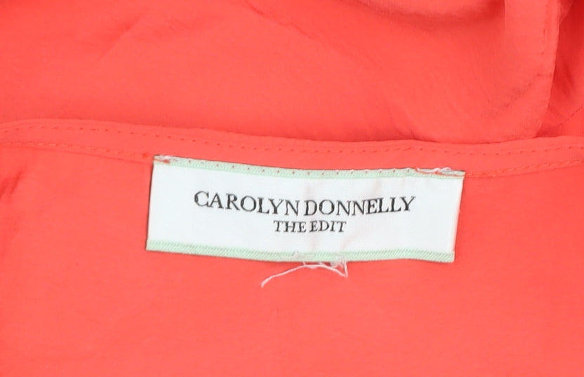 Carolyn Donnelly The Edit Women's Orange Short Sleeve Shift Dress Size S
