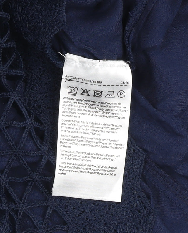 Street One Women's Blue Lace Shift Dress Size 14