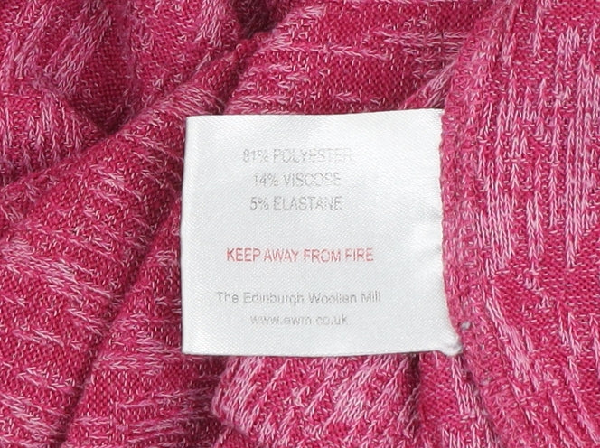 Honor Millburn Womens Pink 3/4 Sleeve Classic Knit Top Size 10