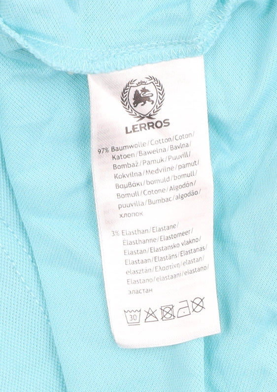 Lerros Mens Blue XL Cotton Elastane Short Sleeve Polo Shirt