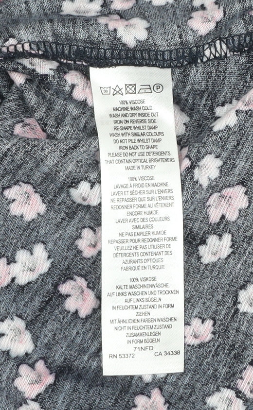 French Connection Women’s Blue Floral Wrap Dress Size 12 Viscose
