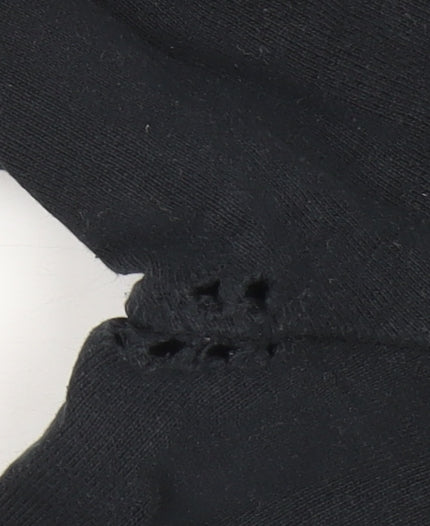 ASOS DESIGN Boys Black Jogger Trousers Small Fleece Tapered Fit Sweatpants