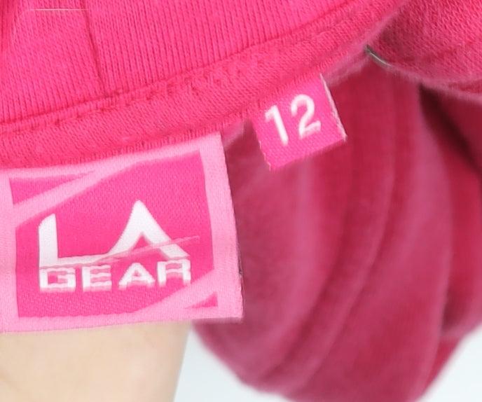 LA Gear Women's Pink Size 12 Hooded Pullover Jumper