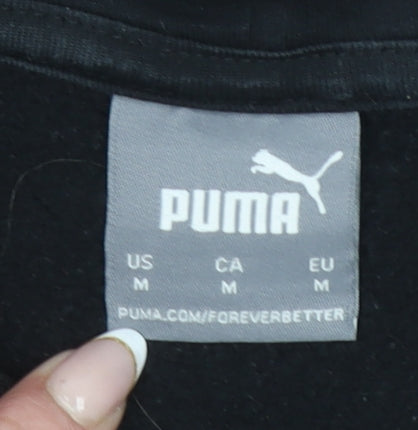 Puma Men's Black Pullover Hoodie M Graphic Sportswear Fleece