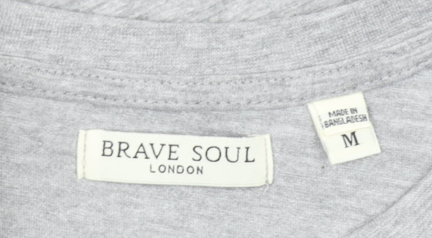 Brave Soul Womens Grey Venice Beach Graphic T-Shirt Size M