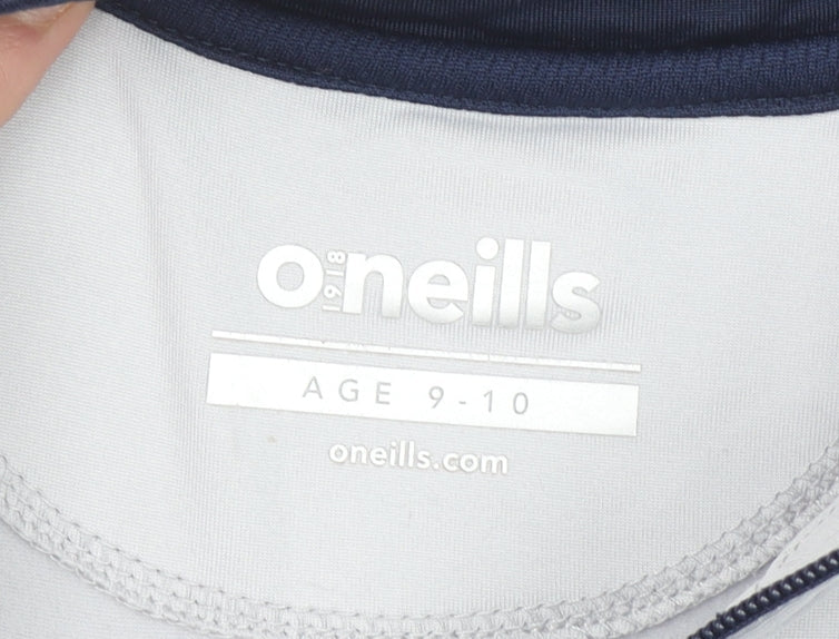 O'Neill Boys Grey 9-10 Years 1/4 Zip Sports Sweatshirt