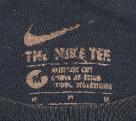 Nike Men’s Black Graphic Print Short Sleeve Cotton T-Shirt Size M