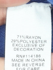 89th + Madison Women's Blue Studded Open Front Cardigan Size M