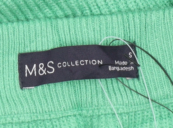 Marks & Spencer Women Green Knit Midi Pencil Skirt Size S