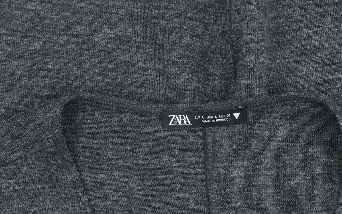 Zara Women’s Grey Relaxed Knit Open Cardigan L