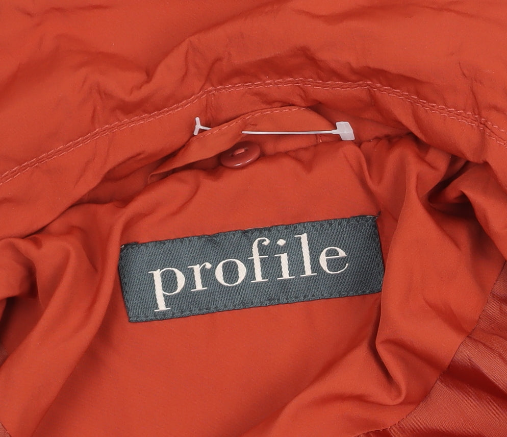 Profile Womens Burnt Orange Quilted Puffer Jacket Size 14