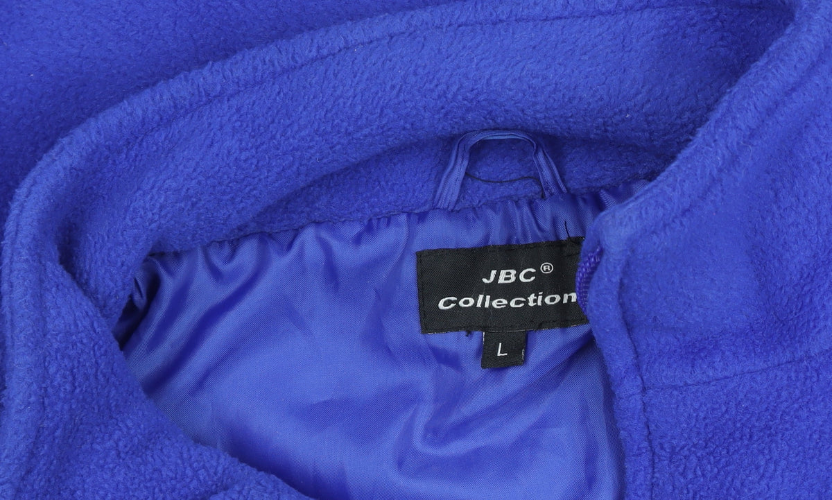 JBC Collection Men's Blue Fleece Full Zip Jacket L Lightweight