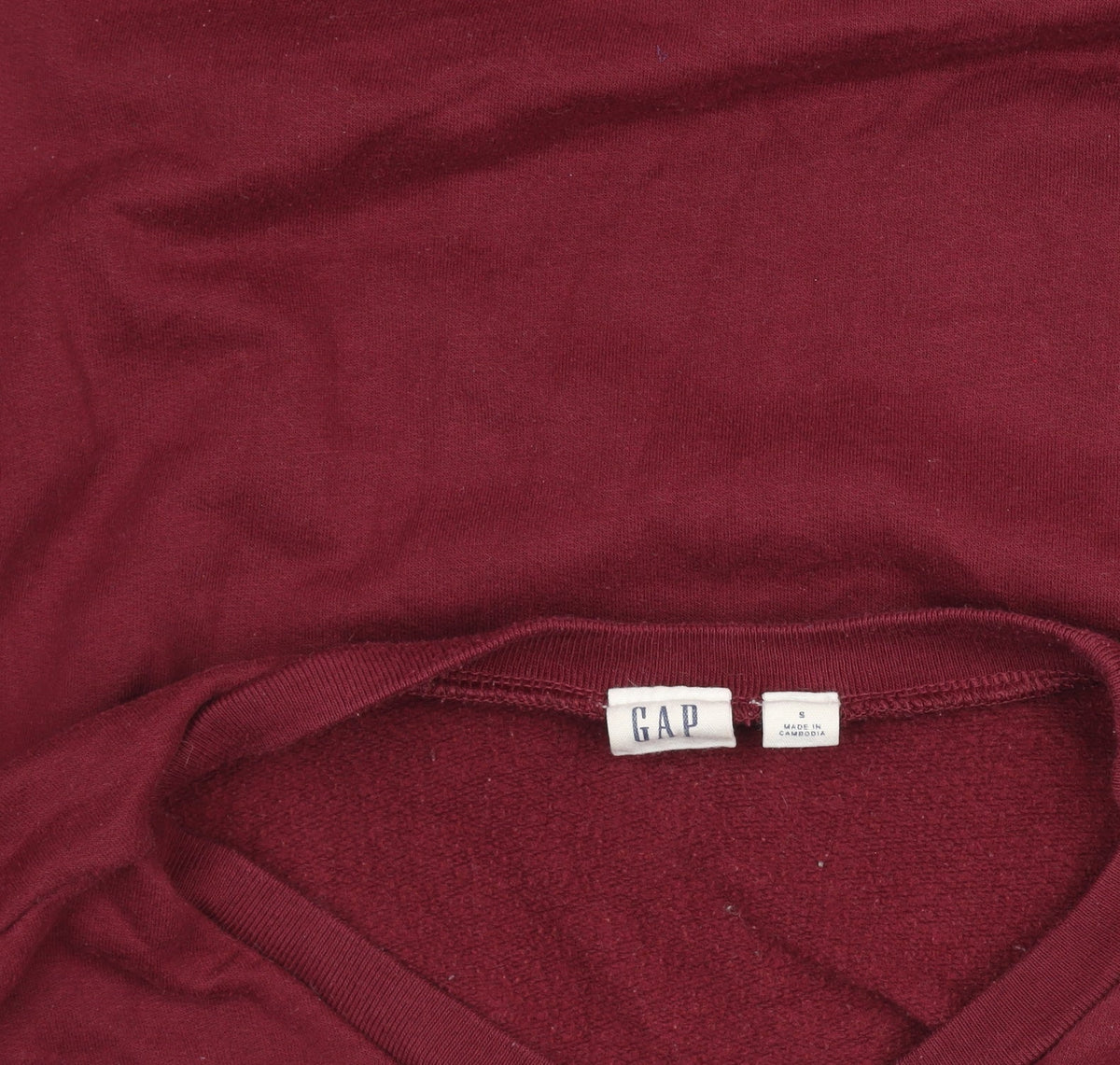 Gap Womens Burgundy Logo Pullover Sweatshirt Size S