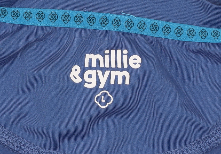 Millie & Gym Blue Men's L Athletic Short Sleeve V-Neck T-Shirt