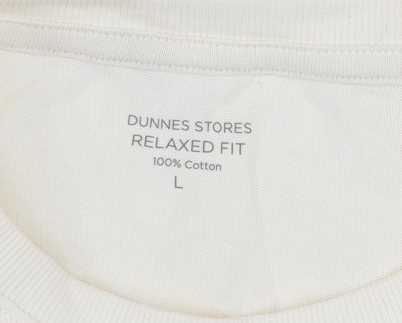 Dunnes Stores Men’s Ivory Relaxed Fit Cotton Sleeveless Top L