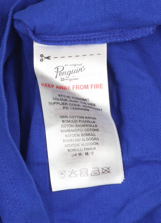 Penguin by Munsingwear Boys Blue 7-8 Years Cotton Polo Shirt