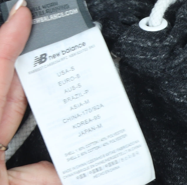 New Balance Women's Black Full Zip Hoodie Size S Cotton Blend