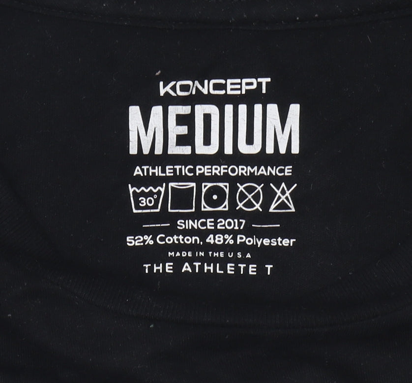 Koncept Fitwear Men's Black Medium Athletic T-Shirt