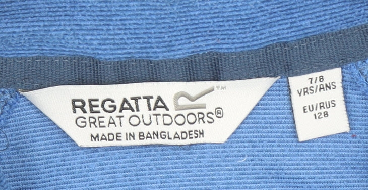 Regatta Boys Blue Fleece 1/4 Zip Pullover Sweatshirt 7-8 Years