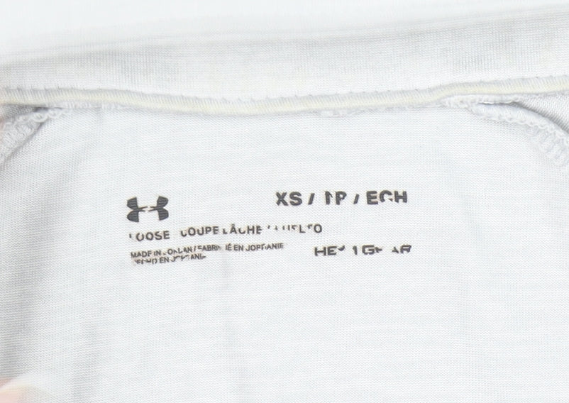 Under Armour Women White XS 1/2 Zip Pullover Sweatshirt