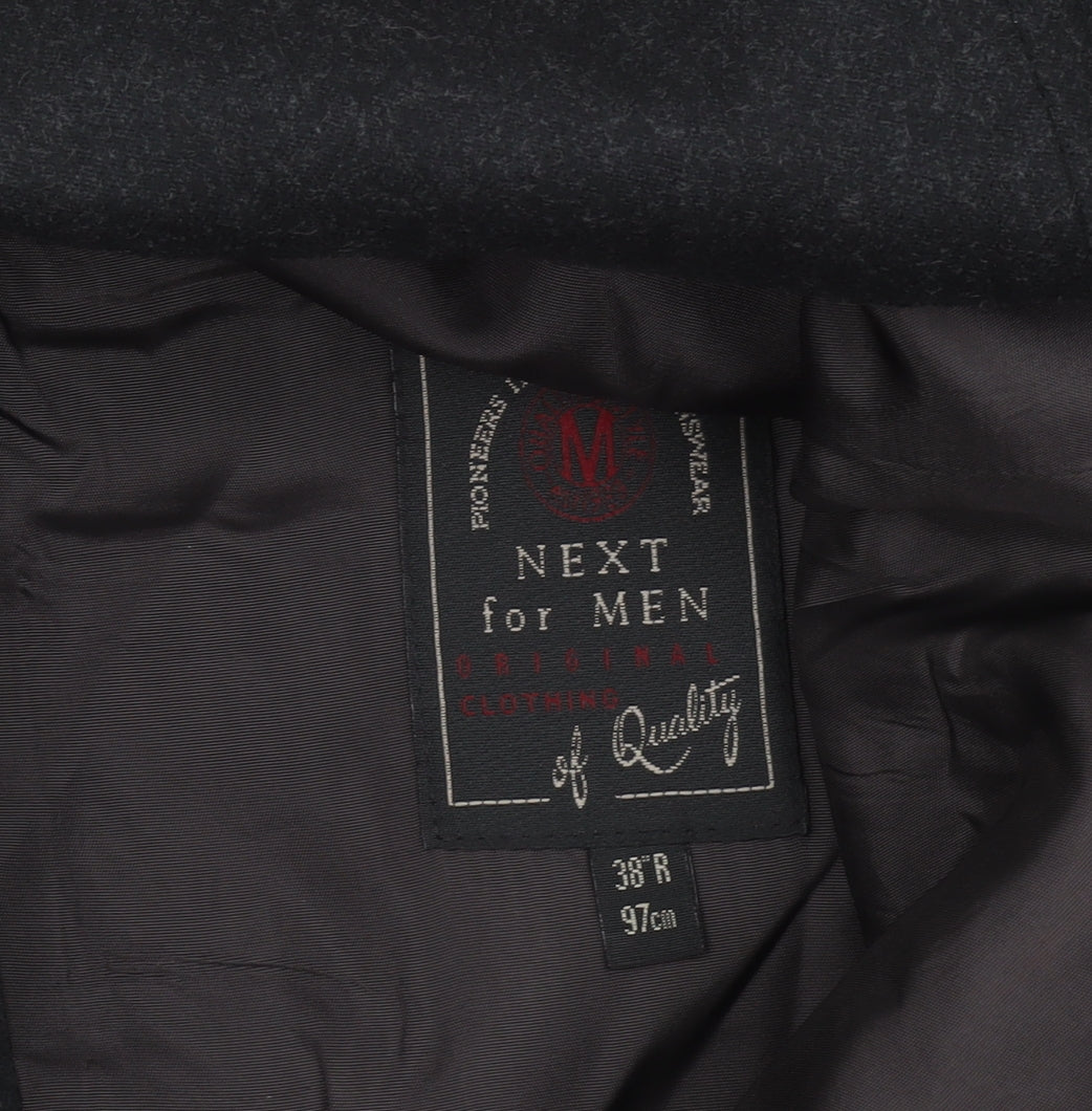 Next for Men Black Wool Blazer Jacket 38R Regular Fit Classic Style