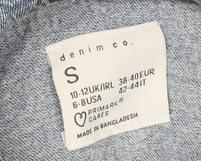 Primark Denim Co Women’s Blue Long Sleeve Denim Button-Up Shirt S