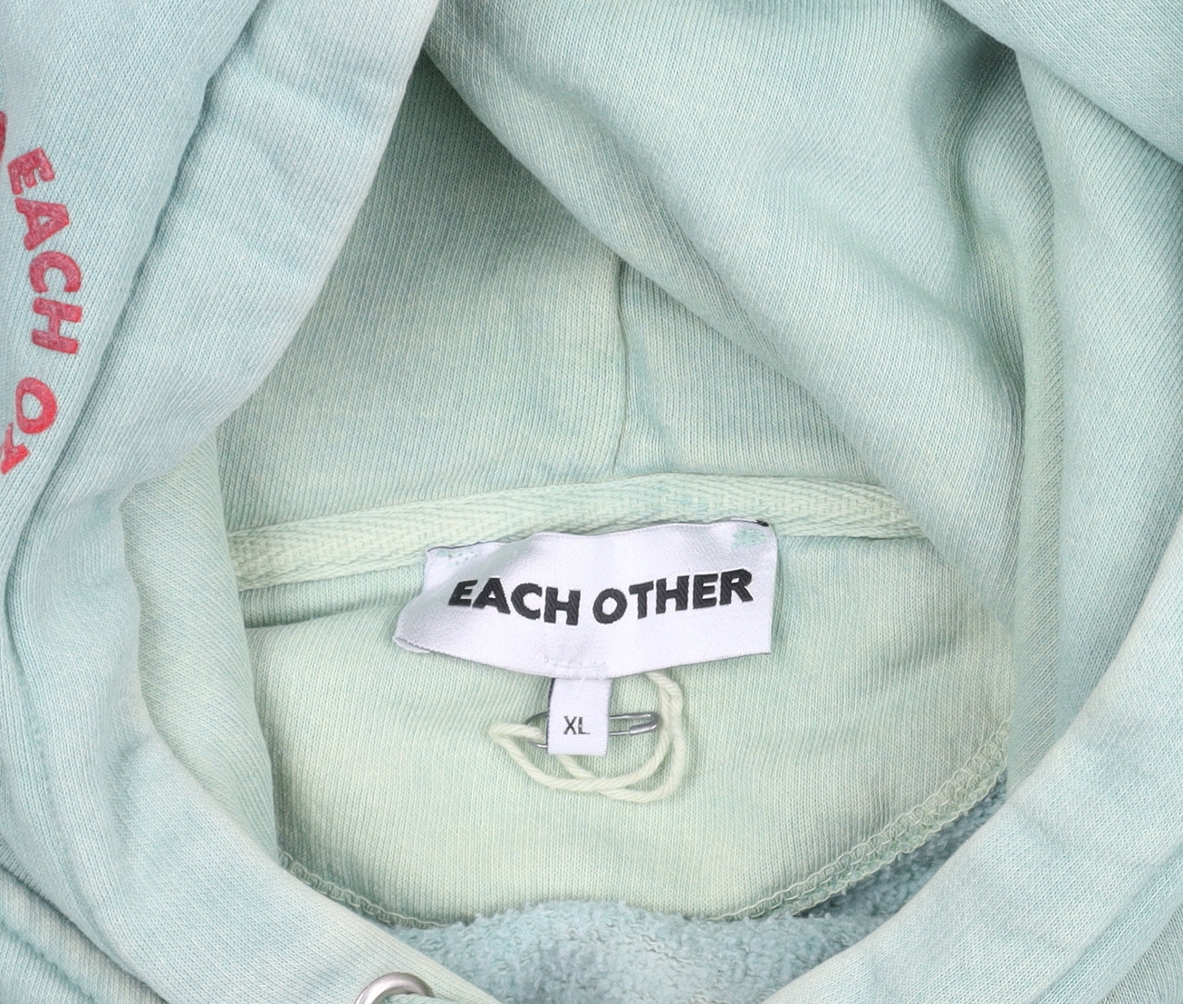 Each Other Women’s Blue Beige Ombre XL Pullover Hoodie Graphic Print