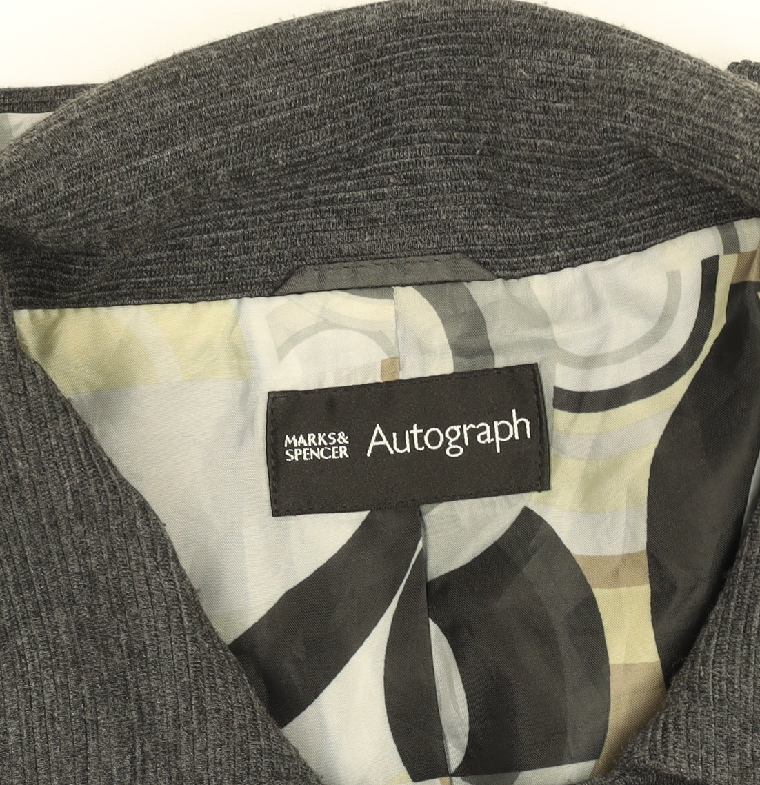 Marks & Spencer Women Grey Wool Blend Short Blazer UK 14