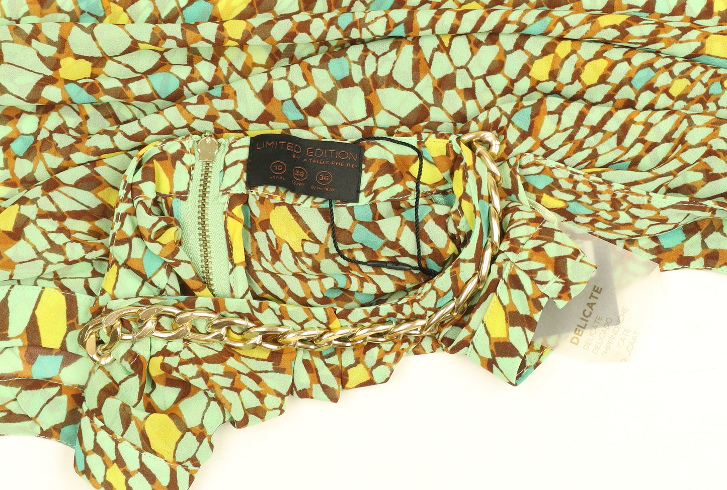 Atmosphere Limited Edition Women's Green Sleeveless Chiffon Blouse Size 10