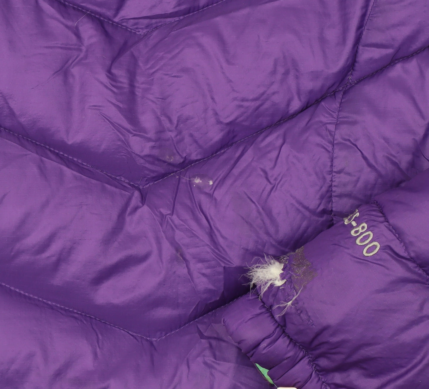 Karrimor Women Purple Down Puffer Jacket Size 8 Hooded Outdoor Coat