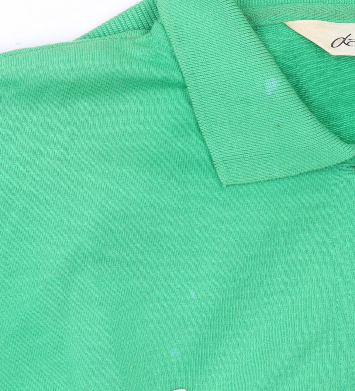 Dash Men's Green Long Sleeve Polo Shirt Size S Cotton Blend