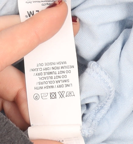 Anthem Women Blue Organic Cotton Crew Neck T-Shirt M