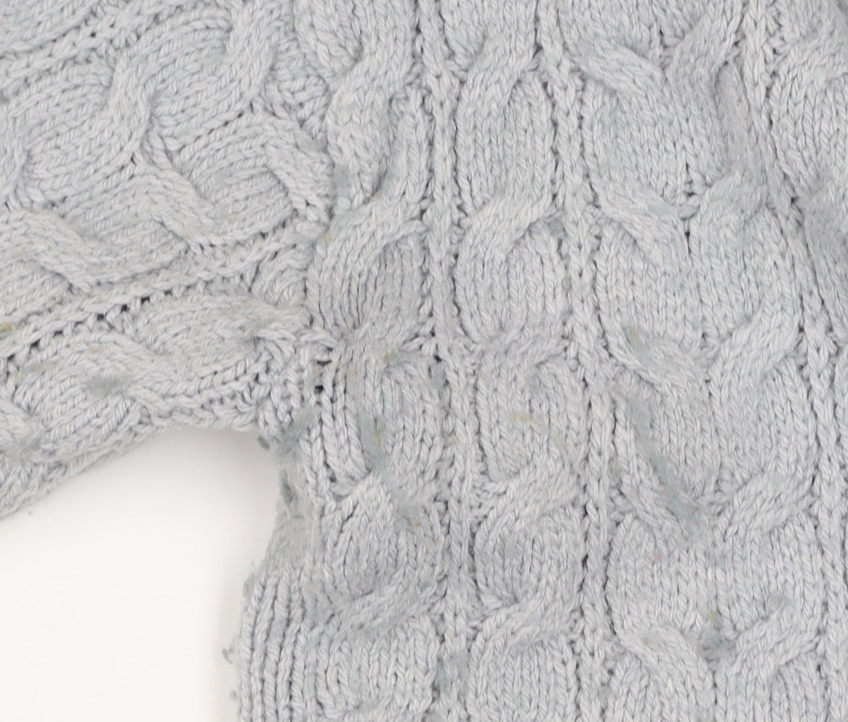 Next Women’s Grey Cable-Knit Open Cardigan Size 14
