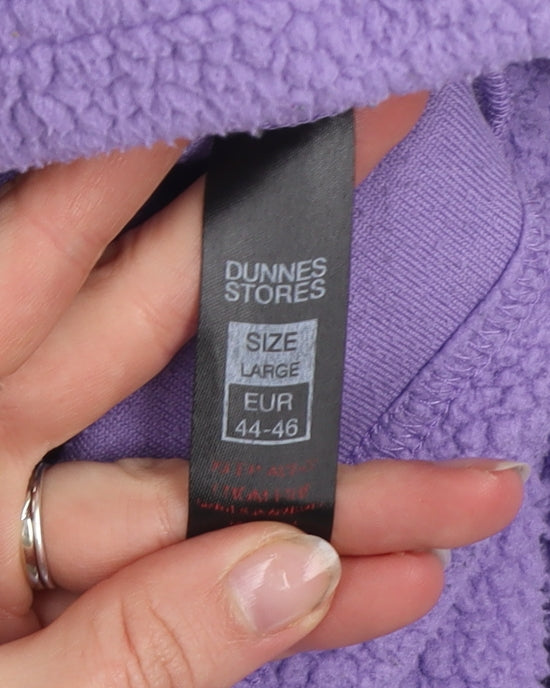 Dunnes Women’s Purple Fleece 1/4 Zip Pullover Sweatshirt L