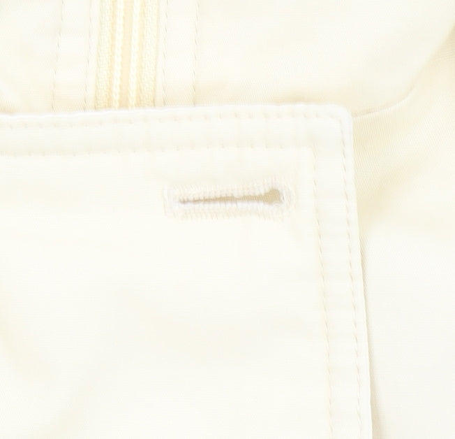 Telemac Women's Beige Size 12 Windbreaker Jacket with Zip & Buttons