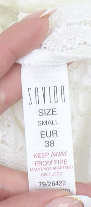 Savida Women's Ivory Lace Camisole Blouse Size 10