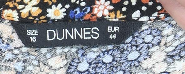 Dunnes Women’s Multicoloured Floral Sleeveless Viscose Blouse Size 16
