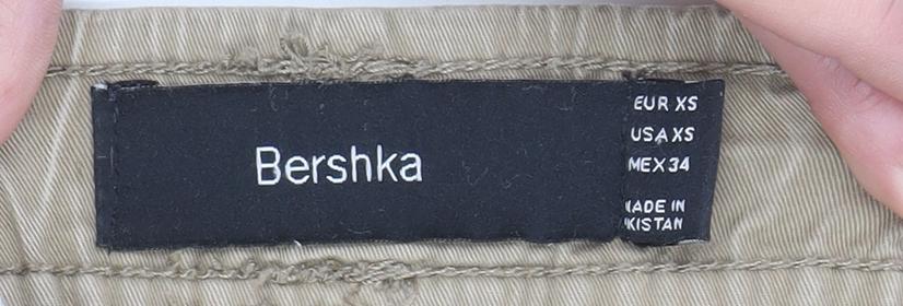 Bershka Women’s Beige Cotton Jogger Trousers Size 6