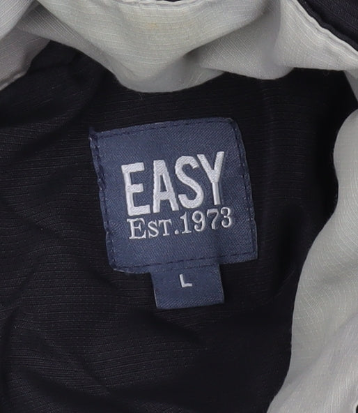 EASY Men’s Black L Lightweight Windbreaker Jacket Size L
