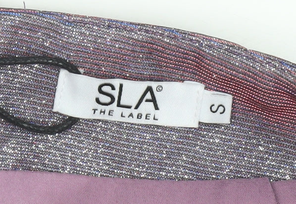 SLA The Label Women’s Purple Glitter Short Pencil Skirt Size S