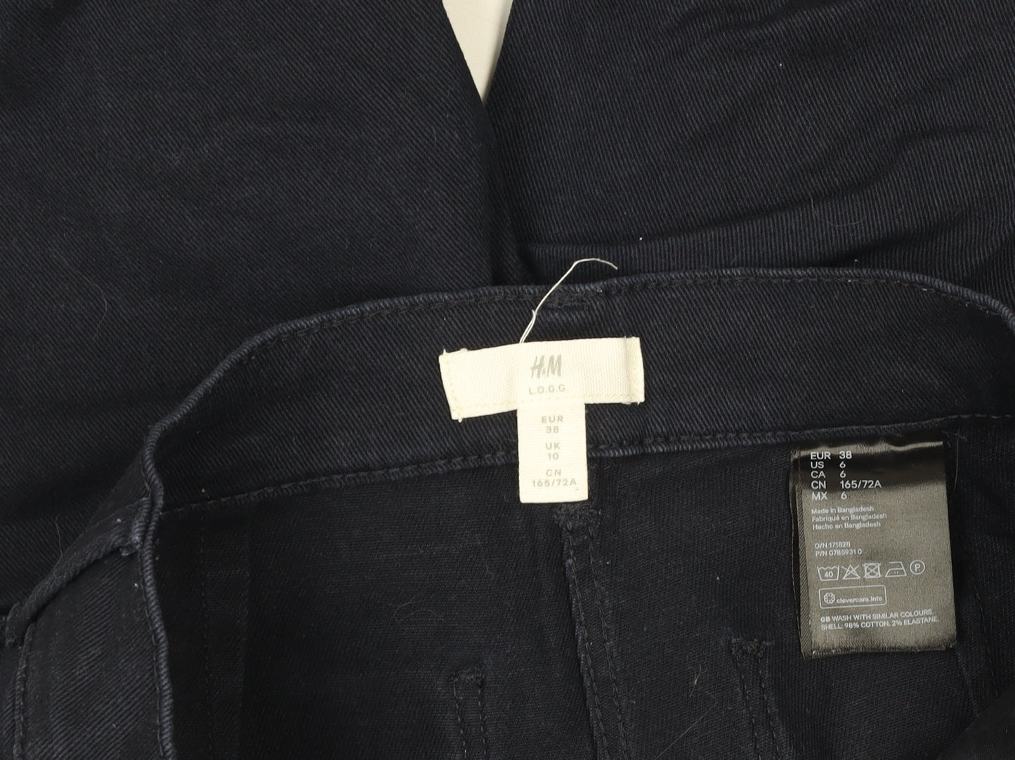 H&M Women’s Black Straight Jeans Size 10 Regular Stretch Denim