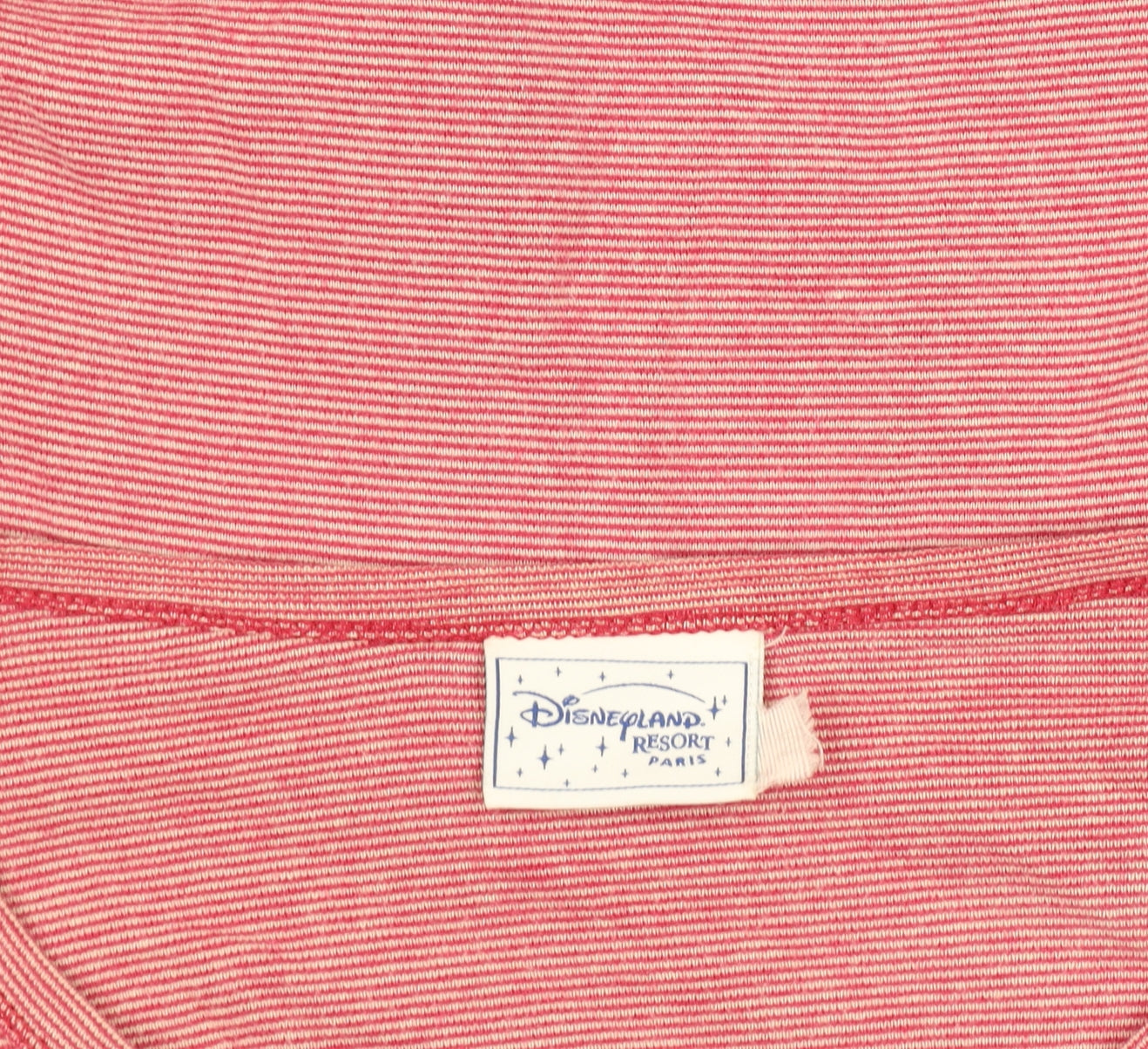Disneyland Resort Paris Womens Red Striped Cotton Zip Long Sleeve Top M