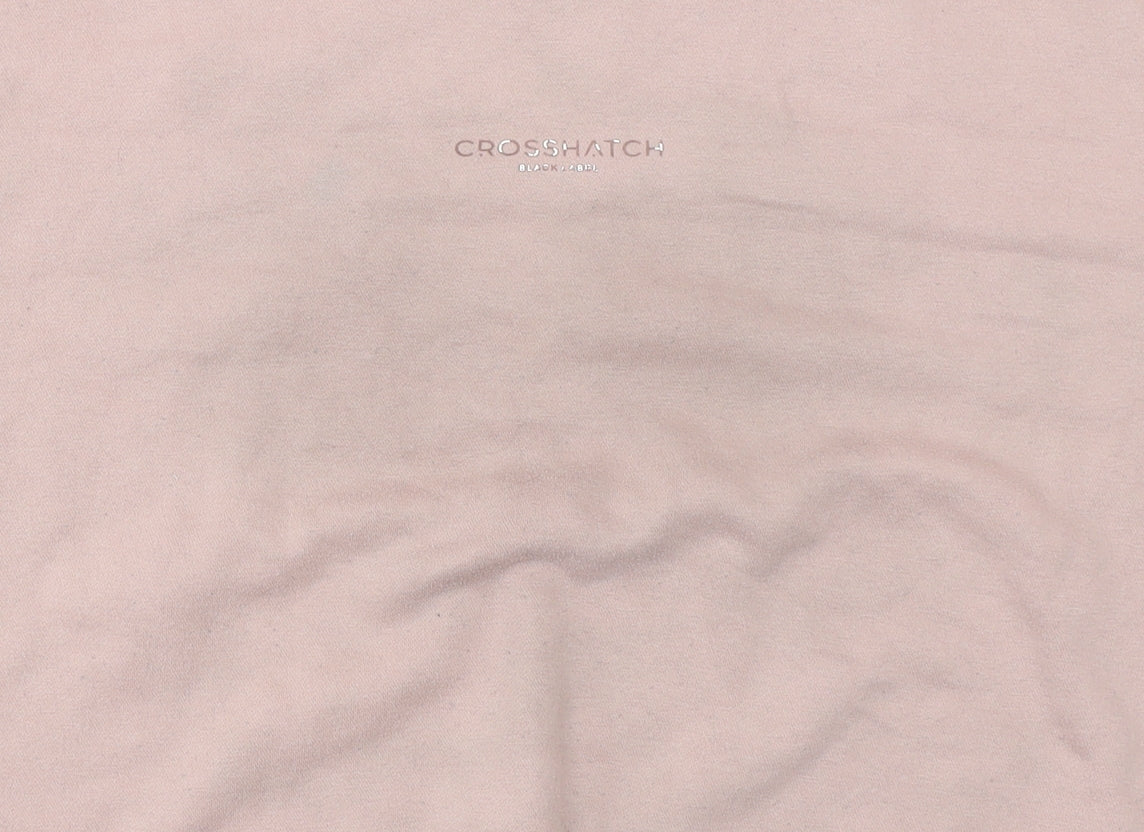 Crosshatch Men’s Pink XL Pullover Sweatshirt Crew Neck Logo Print