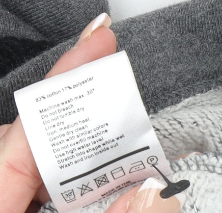 Wood Wood Women Grey XS Pullover Sweatshirt with W Logo