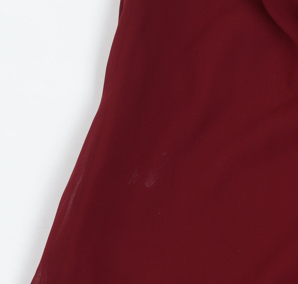 Saint Maine Women Red Size 10 Ruffle High Neck Long Sleeve Shift Dress