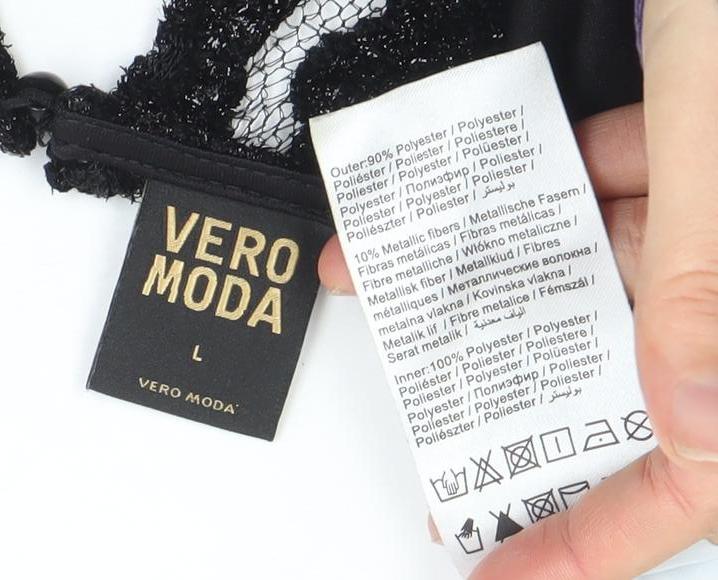 Vero Moda Women's Black Lace Sleeveless Camisole Blouse L