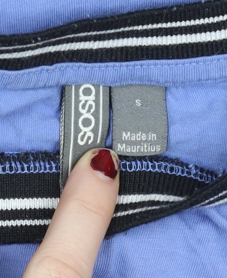 ASOS Men’s Blue Cotton Crew Neck Short Sleeve T-Shirt Size S