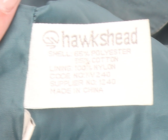 Hawkshead Men’s Green Parka Jacket M Mid-Length Lined Outdoor Zip Pockets