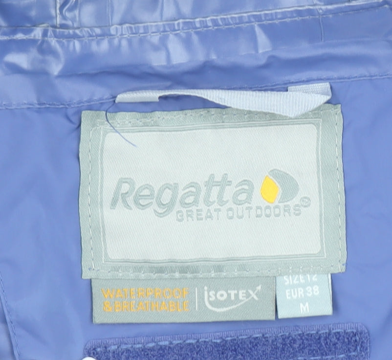 Regatta Women's Blue Waterproof Hooded Rain Jacket Size 12
